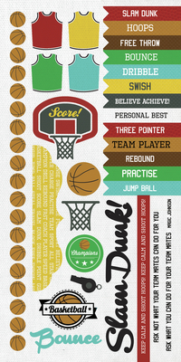 Kaisercraft-Game On Basketball Sticker Sheet